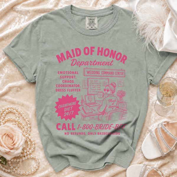 Maid of Honor T-Shirt in Bay