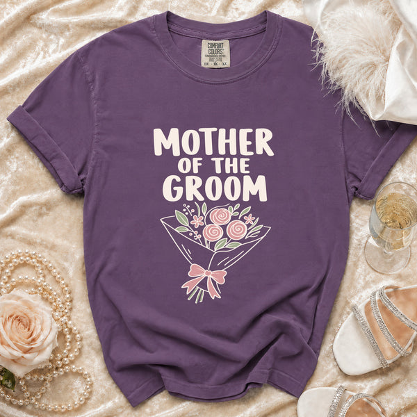 Groom Floral T-Shirt in Grape
