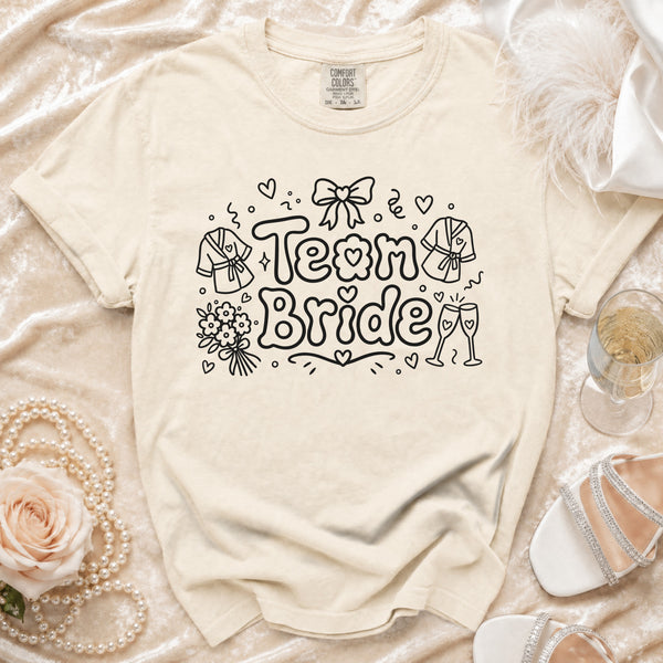 Team Bride T-shirt in Ivory