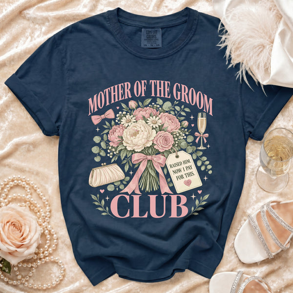 Groom Mom T-Shirt in True Navy