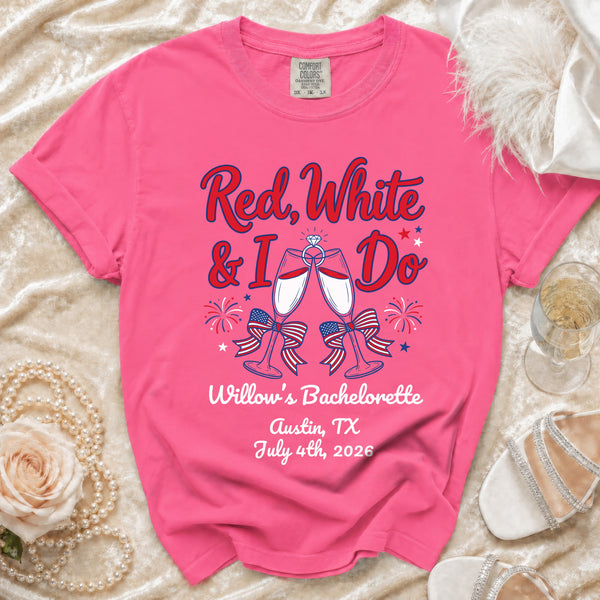 Red, White & I Do T-Shirt in Crunchberry