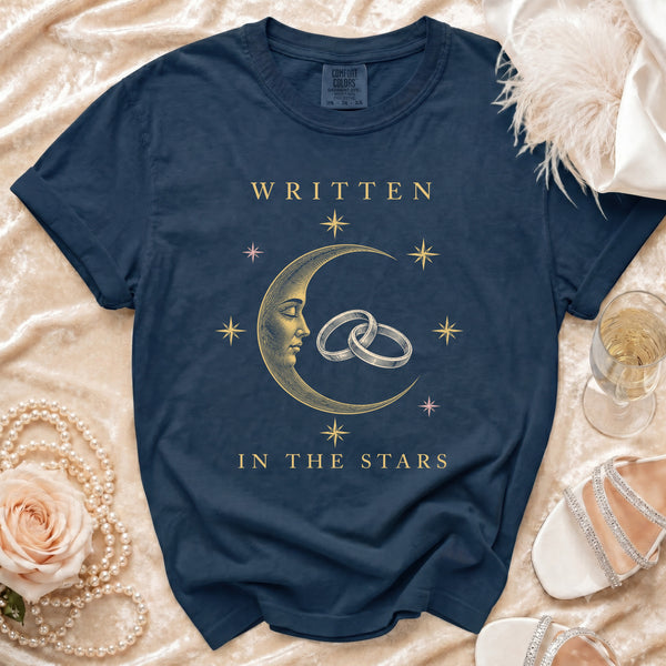 Written Stars T-Shirt in True Navy