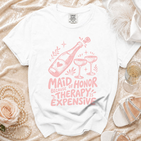 Maid of Honor T-Shirt in White