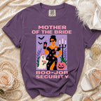 Mother of the Bride Boo-Job Security graphic tee with a playful Halloween design.