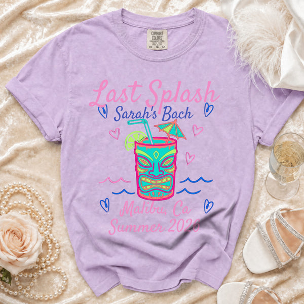 Last Splash Tropical Party T-Shirt in Orchid
