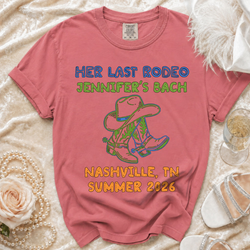 Her Last Rodeo Jennifer's Bach Nashville TN Summer 2026 graphic tee.