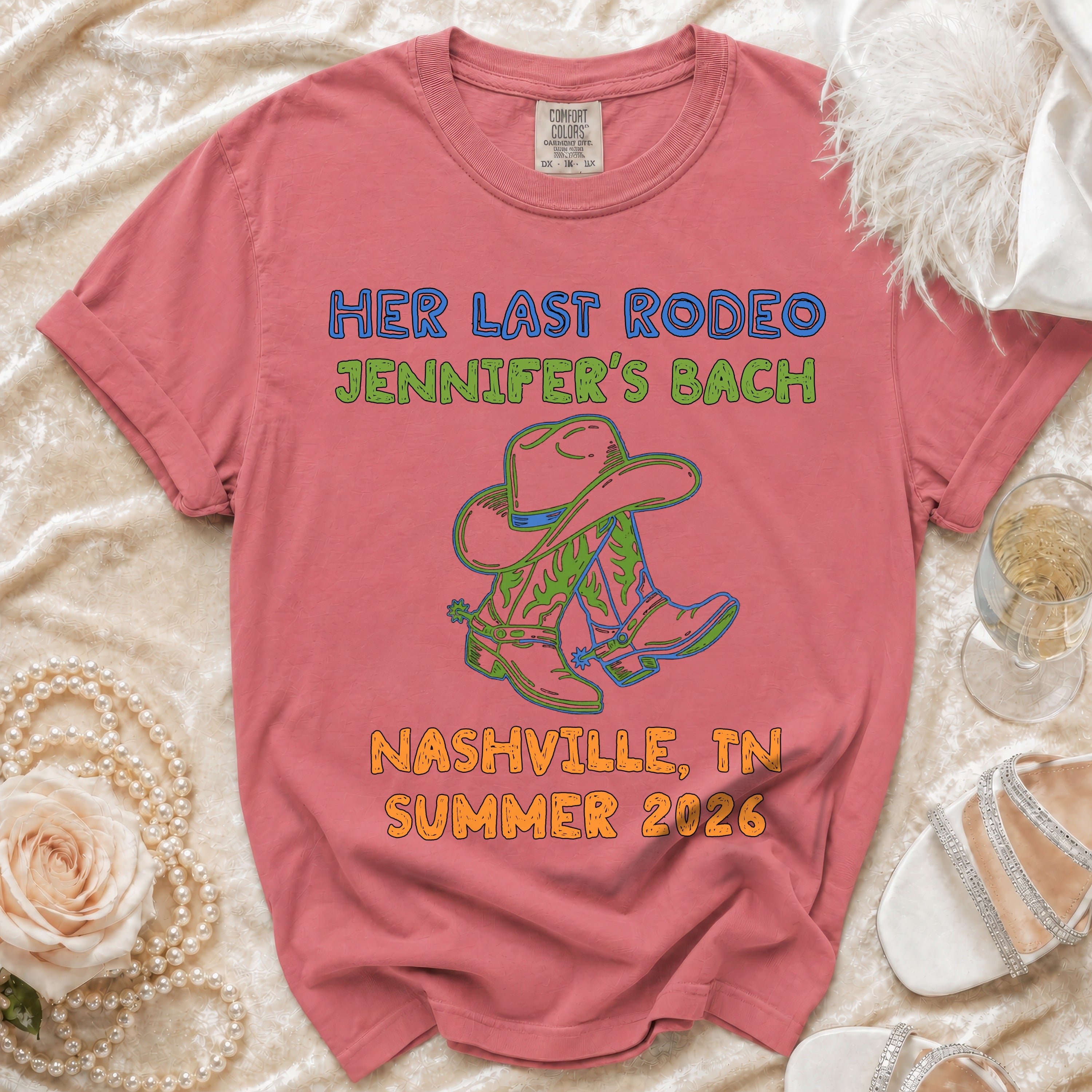 Her Last Rodeo Jennifer's Bach Nashville TN Summer 2026 graphic tee.