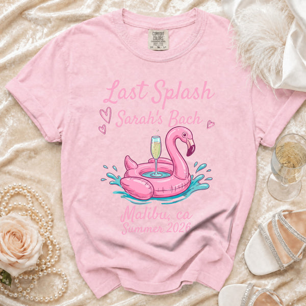 Last Splash Sarah's Bach Flamingo T-Shirt in Blossom