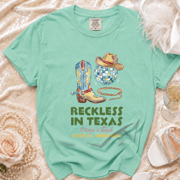 Reckless Disco Texas Bachelorette T-shirt in Island Reef
