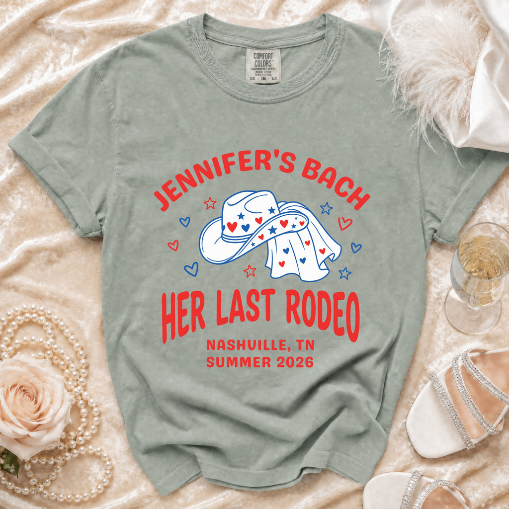 T-shirt for "Jennifer's Bach: Her Last Rodeo" in Nashville, TN, Summer 2026.