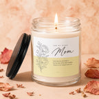 Candle with "For my other Mom" and wedding message.