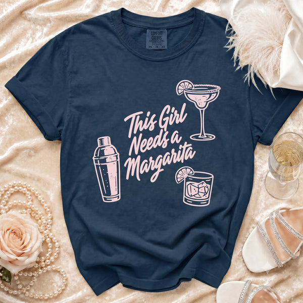 Margarita Girl T-Shirt in True Navy