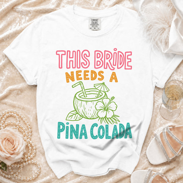 Bride Pina Colada T-Shirt in White