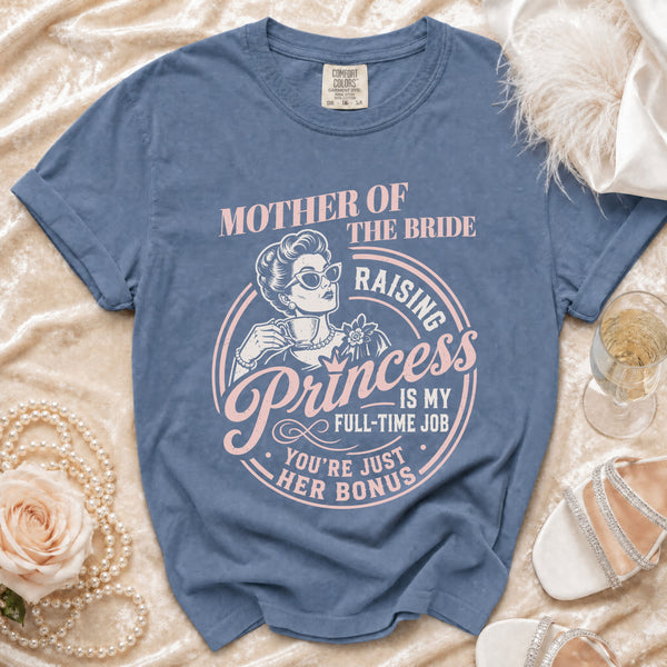 Mother of Bride Princess Tee in Blue Jean
