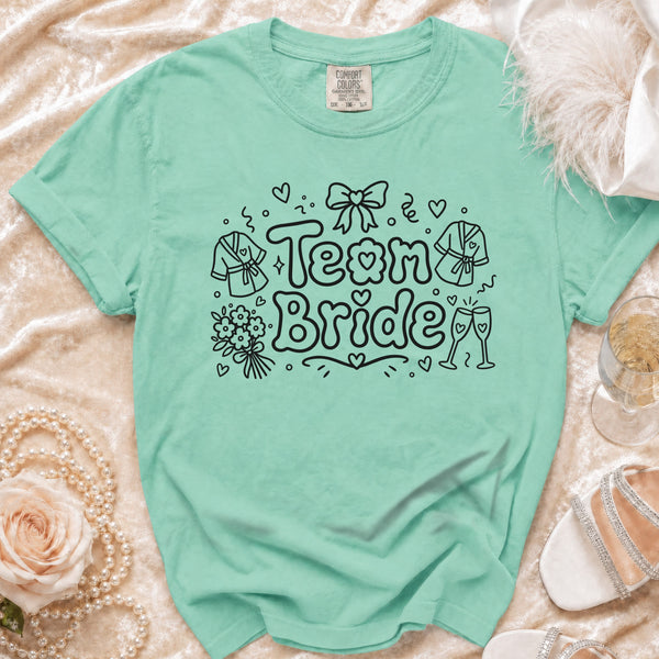 Team Bride T-shirt in Island Reef