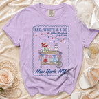 Red, white, and I Do Willow's Bachelorette July 4th, 2026 New York t-shirt.
