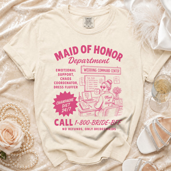 Maid of Honor T-Shirt in Ivory