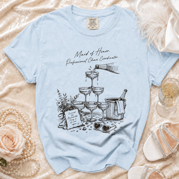 Maid of Honor T-shirt in Chambray