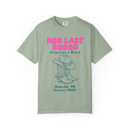 HER LAST RODEO Jennifer's Bach graphic t-shirt with cowboy boots.