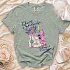 Green t-shirt with "Chaos Coordinator" and "Maid of Honor" text and bridal graphics.