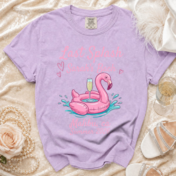 Last Splash Sarah's Bach Flamingo T-Shirt in Orchid