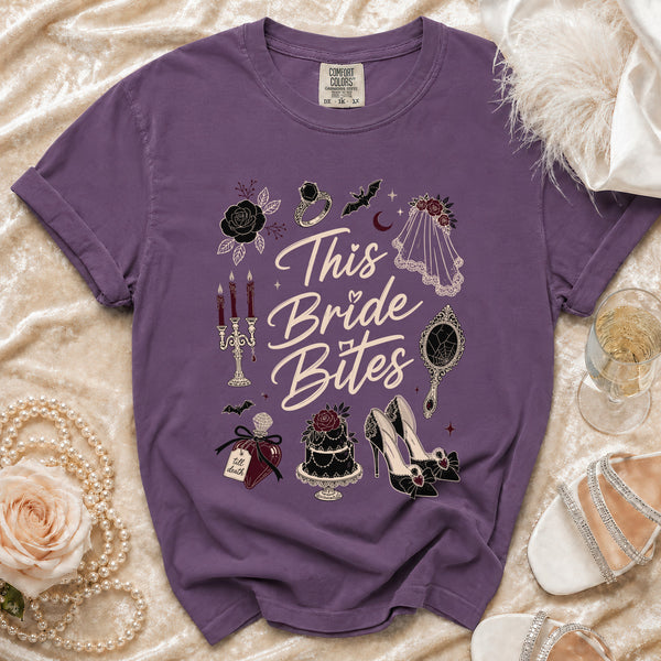 This Bride Bites T-shirt in Grape