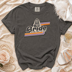 Dark gray t-shirt with "Bride To Be, Not To Die" text and skeleton bride graphic.