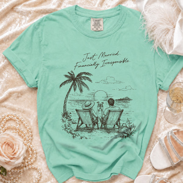 Married & Irresponsible T-shirt in Island Reef