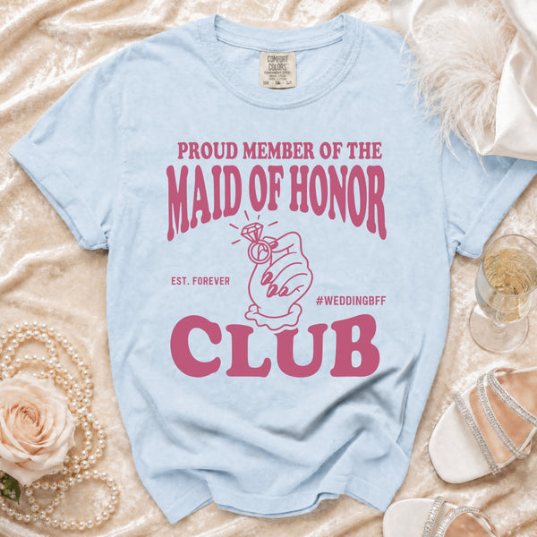 Maid of Honor Club T-Shirt in Chambray