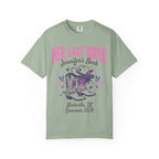 Cowboy boots and hat with "Her Last Rodeo" text for bachelorette.