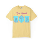 Yellow t-shirt with "Last Splash" and cocktail graphics.