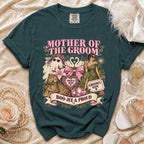 Mother of the Groom t-shirt with leopard, ghost, swans, and "Boo-Jee & Proud" text.