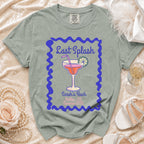 T-shirt with "Last Splash Sarah's Bach Malibu, CA Summer 2026" and cocktail graphic.