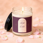 Anniversary candle personalized for Ruth and Caleb with date 11/03/09.