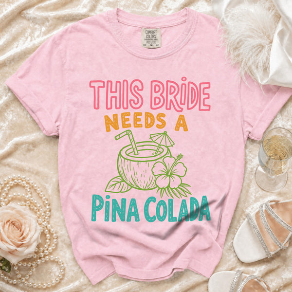 Bride Pina Colada T-Shirt in Blossom
