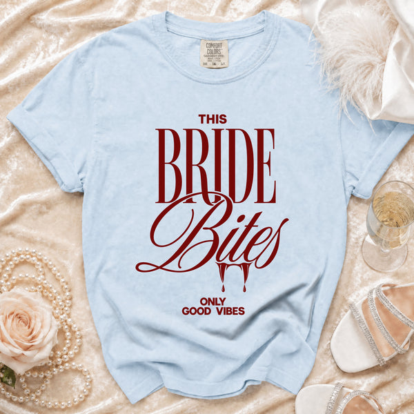 Bride Bites T-Shirt in Chambray