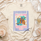 Cream t-shirt with "Her Last Rodeo Jennifer's Bach Nashville TN Summer 2026" text.