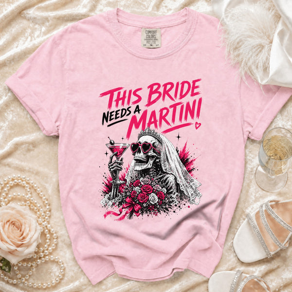 Martini Bride T-Shirt in Blossom
