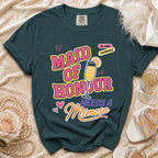 Maid of Honour needs a Mimosa t-shirt with champagne glass graphic.