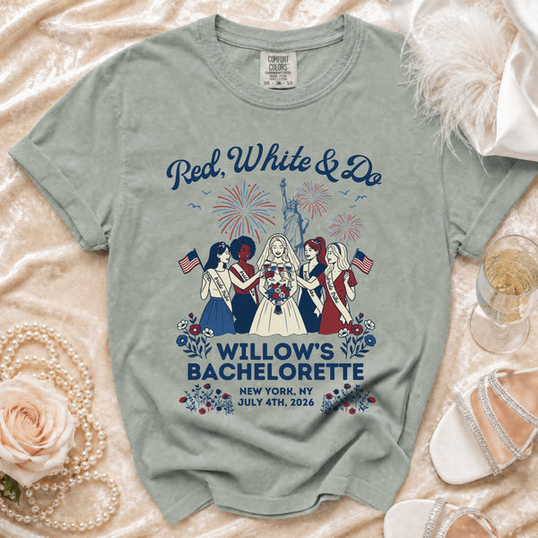Red, White & Do Bachelorette T-Shirt in Bay
