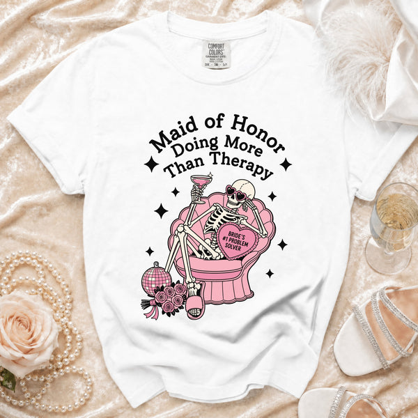 Maid of Honor T-shirt in White