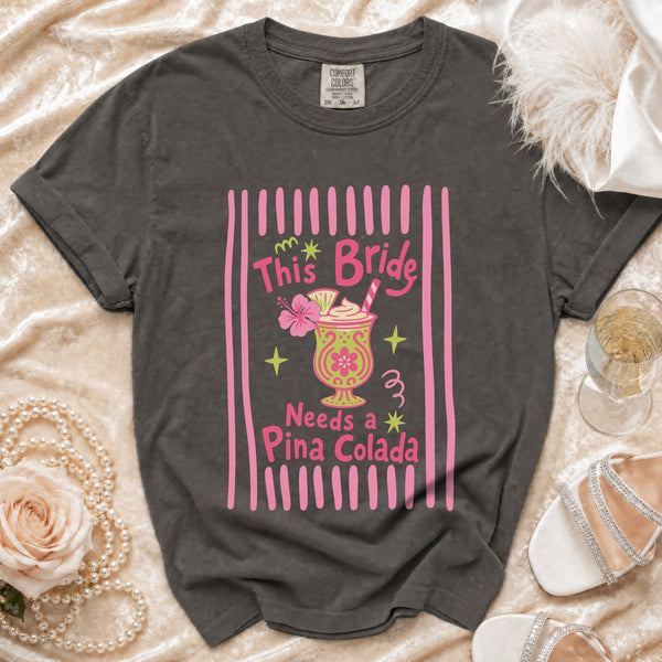 Bride Pina Colada T-shirt in Pepper