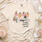 Cream t-shirt with "Wifey Wants a Spritz" and cocktail graphic.