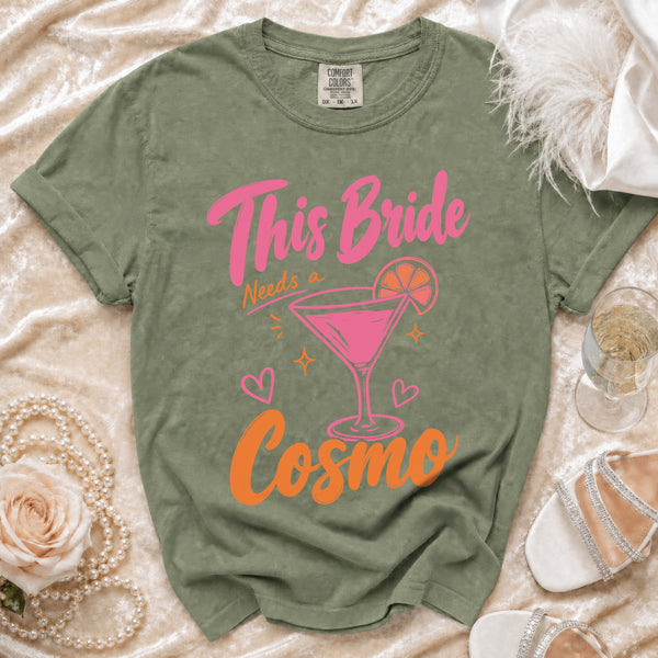 Bride Needs Cosmo T-shirt in Moss
