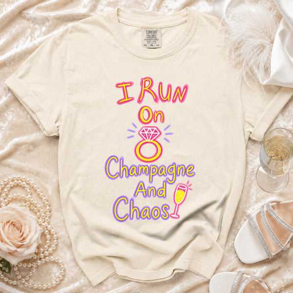 Champagne Chaos T-shirt in Ivory