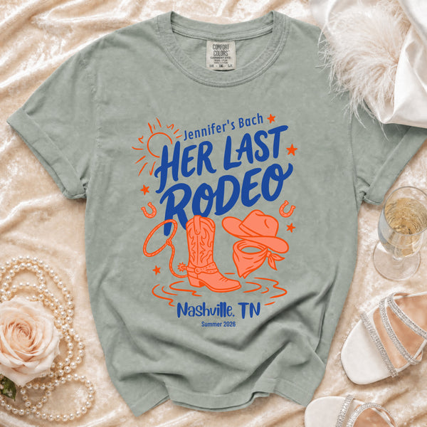 Her Last Rodeo Nashville Bach T-Shirt in Bay