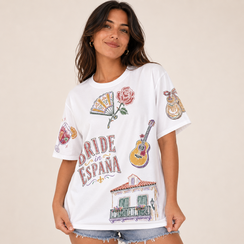 Spain Bride Doodles T-shirt