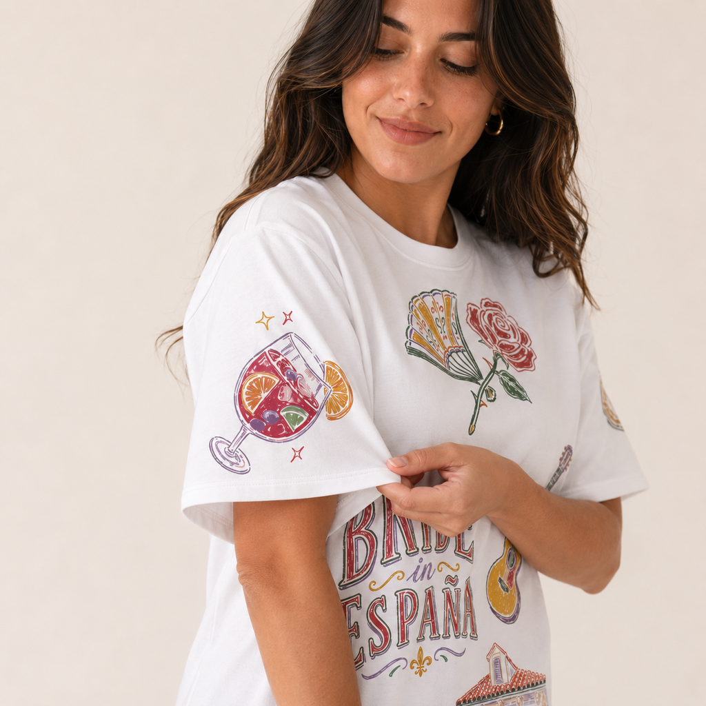 Spain Bride Doodles T-shirt
