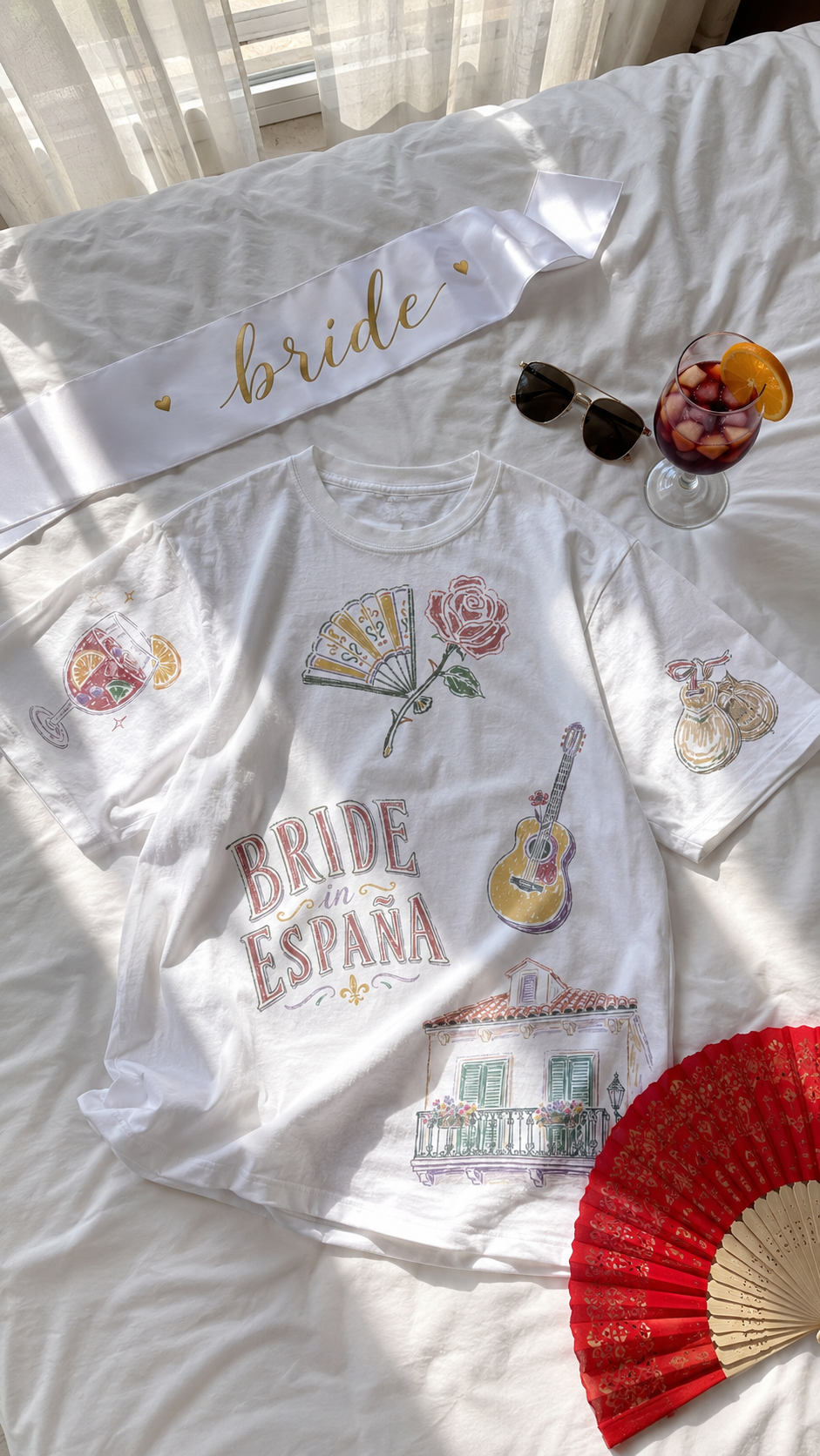 Spain Bride Doodles T-shirt
