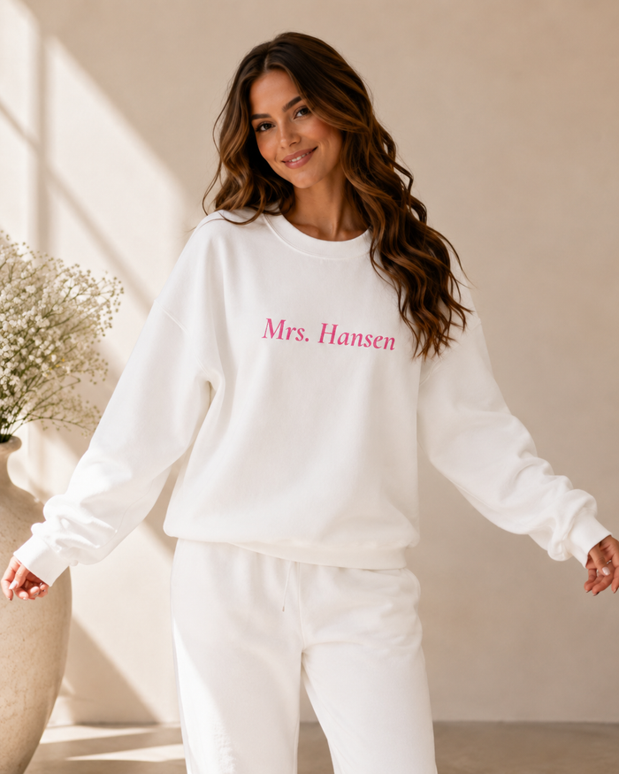 Pink Mrs Sweatshirt